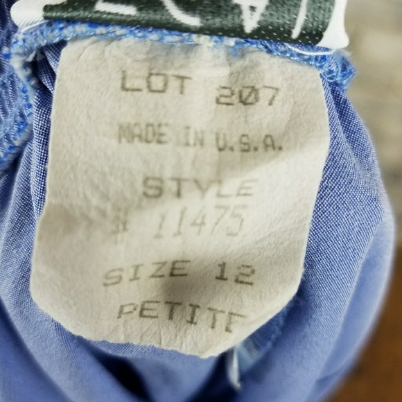 VINTAGE Regal Skirt Sze 12 Blue Stretch Flare - Picture 7 of 8